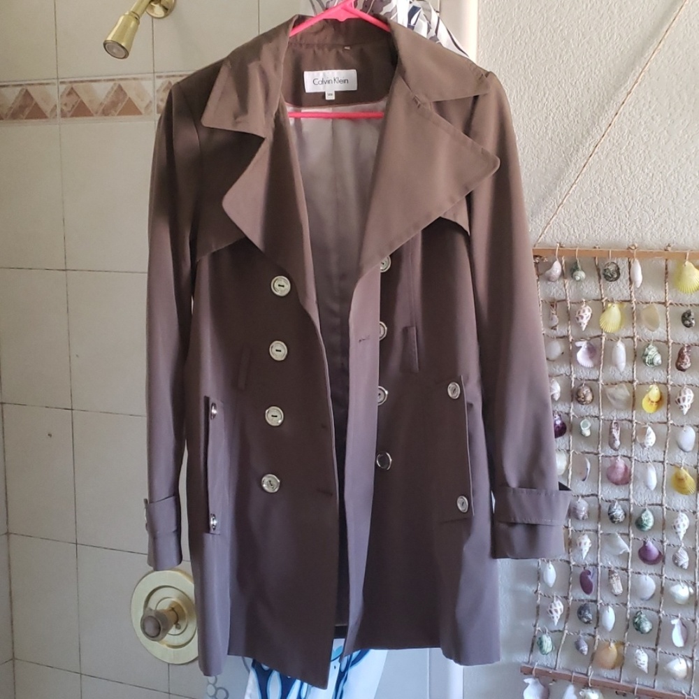 Dark Grey Calvin Klein Trench Coat